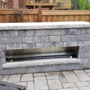 Small Outdoor Fireplace