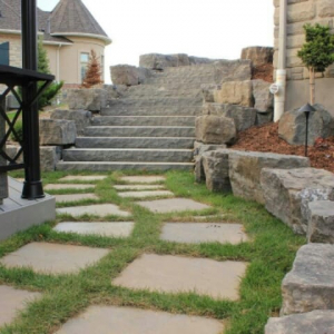 walkway leading to stone steps
