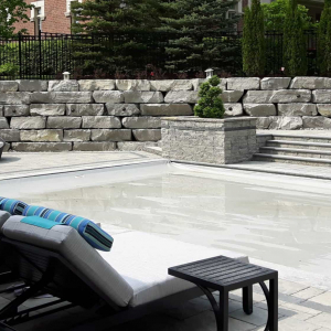 Stone Patio And Pool