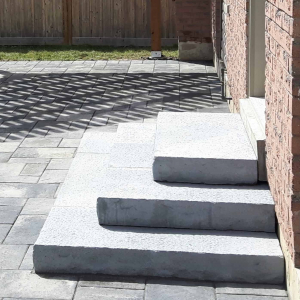 Stone Steps Leading To Patio