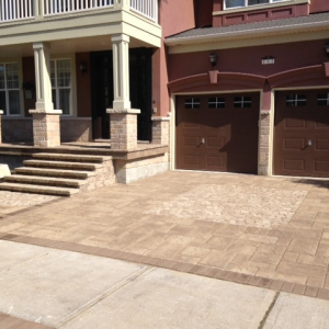 stone steps and driveway