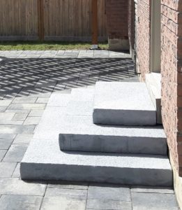Stone Steps Leading to Patio