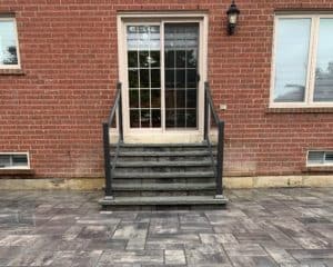 Stone Steps with Railing - Front View
